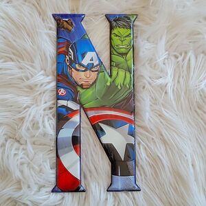 Avengers Metal Letter "N" Initial, Wall decor